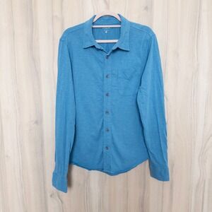 J.Crew Mens Button Down Long Sleeve Casual Shirt‎ Size M Blue Casual Preppy